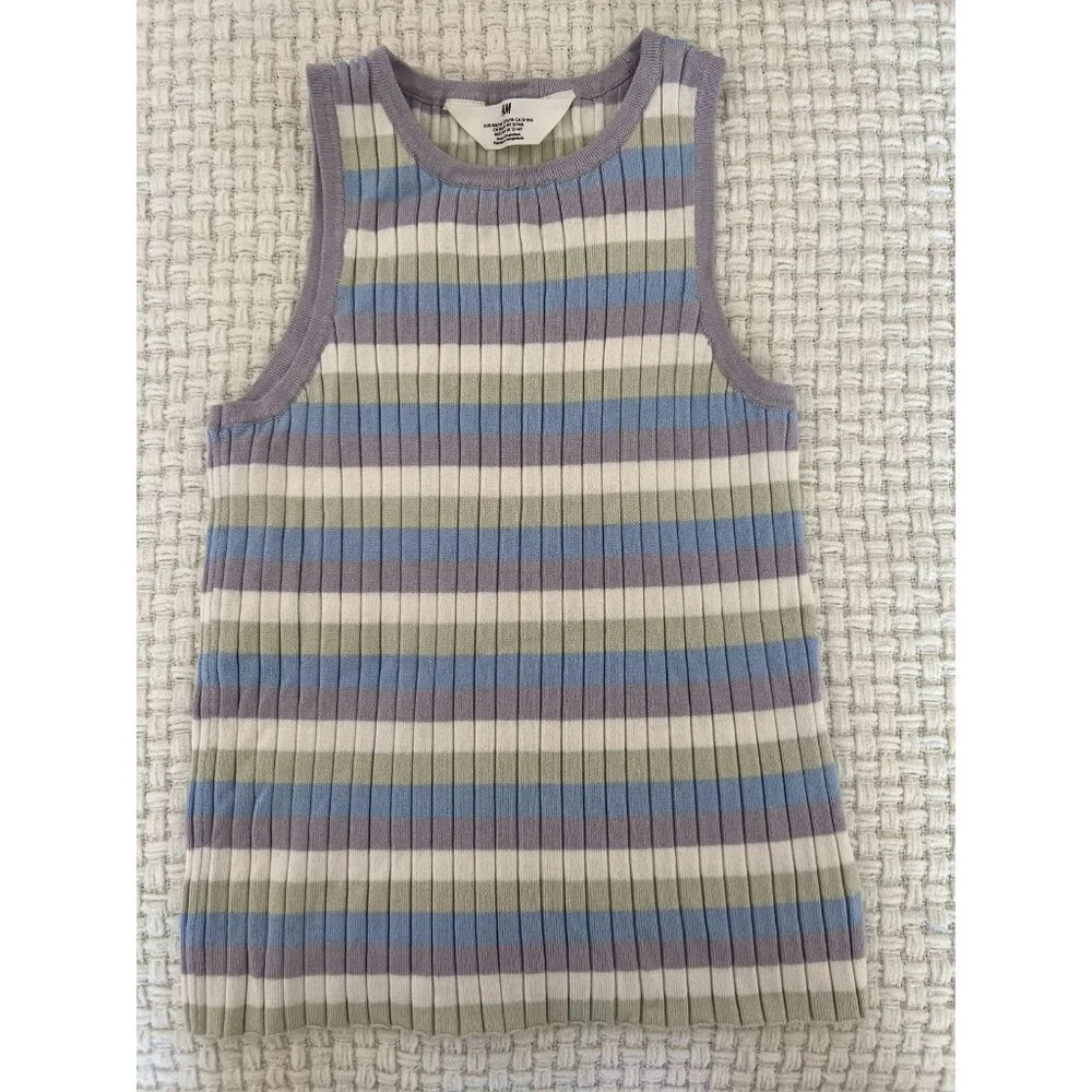 H&M Striped Rib Tank Top - Picture 2 of 6